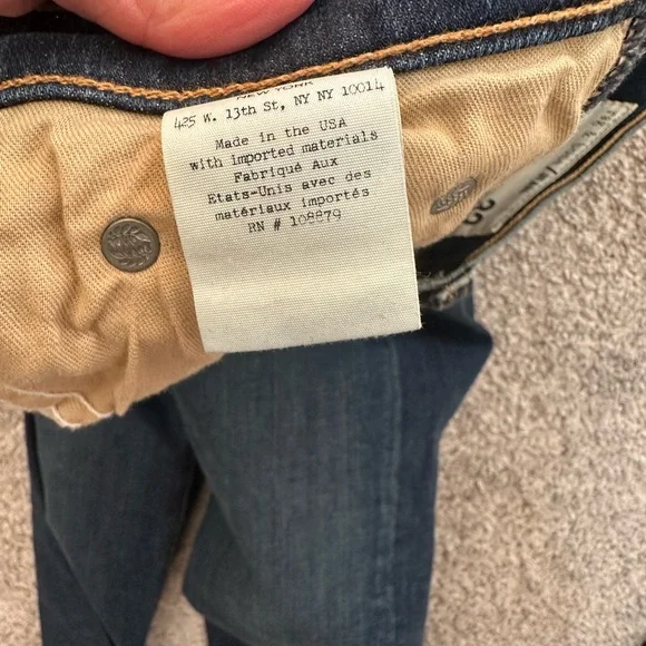 Rag & Bone Womens Slim Skinny Jeans Blue Pockets Dark Wash Mid Rise Denim 32 - Picture 4 of 8